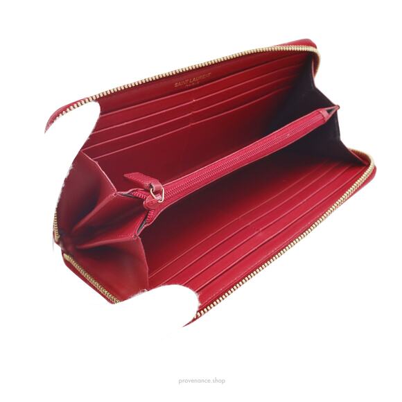 🔴 SLP Zip Long Wallet - Poppy Red Leather - Picture 8 of 10